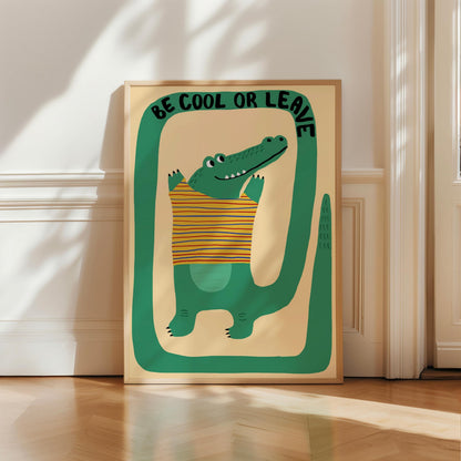 Funny Crocodile Print, Playroom Wall Art, Nursery Decor