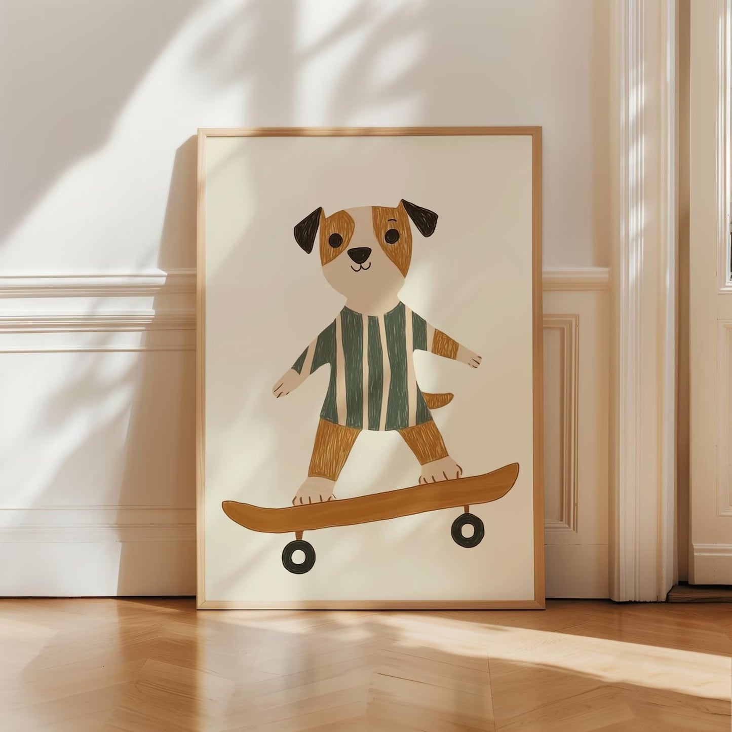 Boho Animal Nursery Print, Whimsical Kids Room Decor