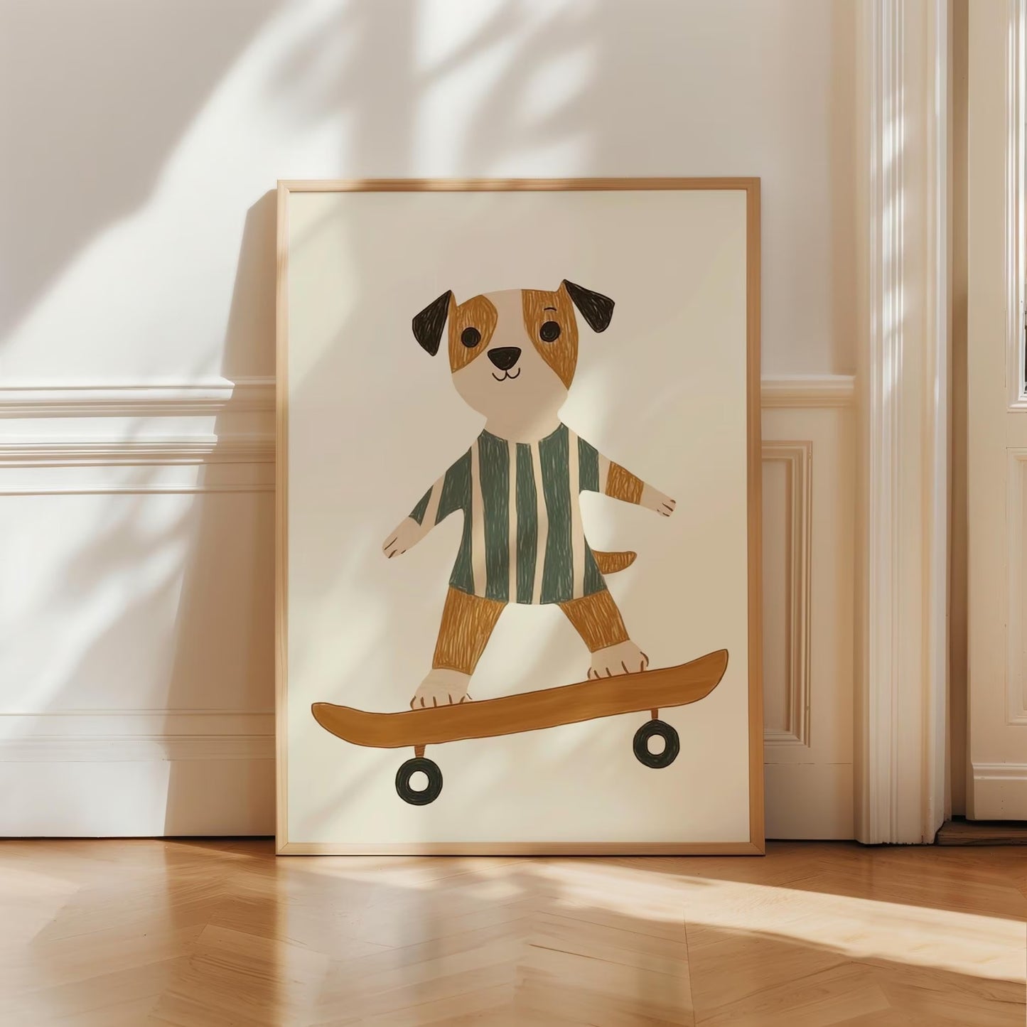 Boho Animal Nursery Print, Whimsical Kids Room Decor
