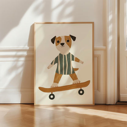 Boho Animal Nursery Print, Whimsical Kids Room Decor